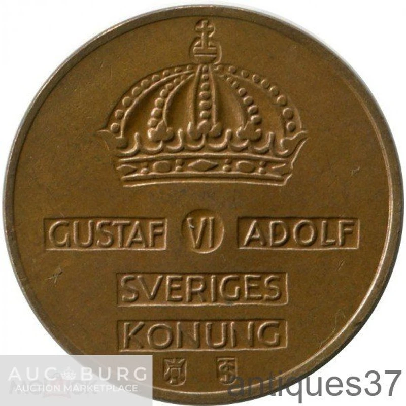 Монета 5 эре 1952-1971 г., Швеция - additional Photos